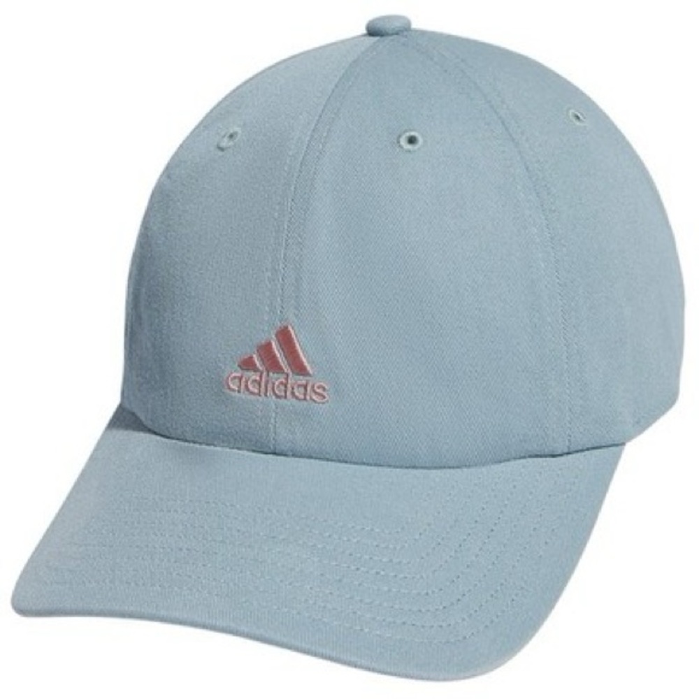 Adidas Light Gray Cap with Pink Emblem